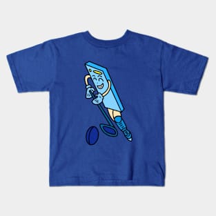 Funny cartoon hockey Kids T-Shirt